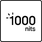 Luminosité de 1000 nits