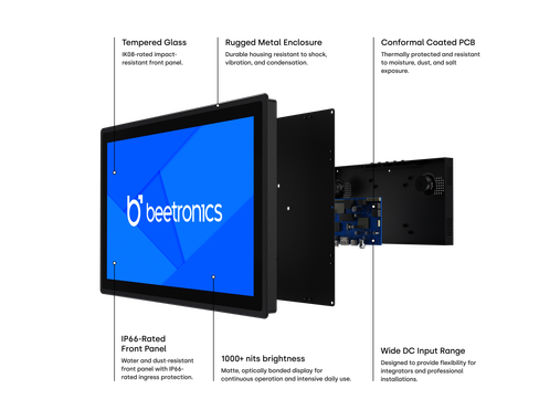 10 Inch Touchscreen Metaal (High-Brightness)