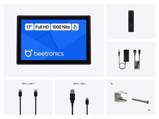 17 Inch Touchscreen Metaal (High-Brightness)