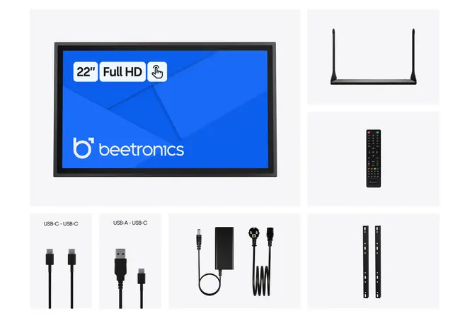 22 Inch Touchscreen Metaal