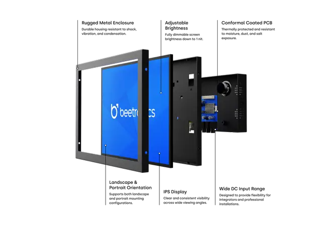 10 Inch Monitor Metaal (4:3)